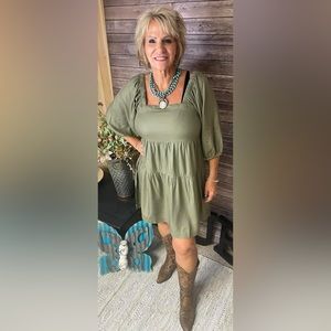 Olive teared dress